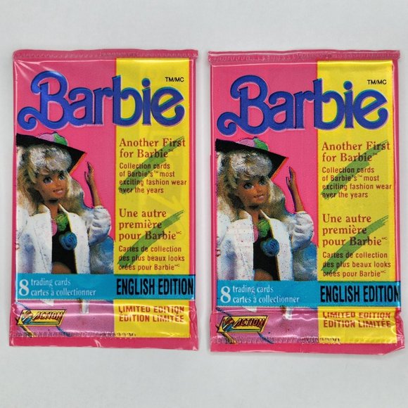 Vintage Lot of Barbie Limited Edition Trading Cards 16 Packs Sealed with Box - Picture 4 of 6